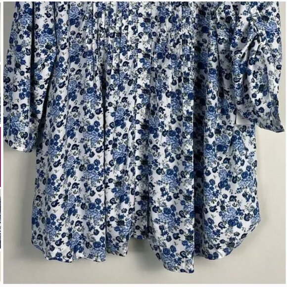 Woman Within Floral Blouse Trio - Navy, Black, Light Blue - Picture 7 of 14